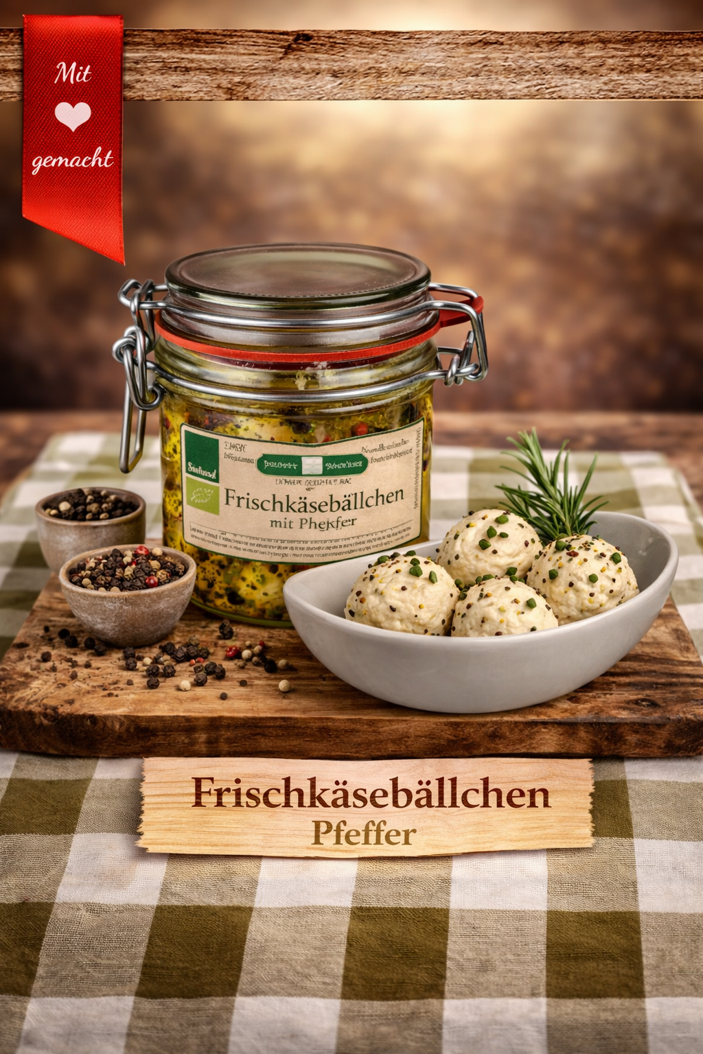 Frischkäsebällchen *Pfeffer*