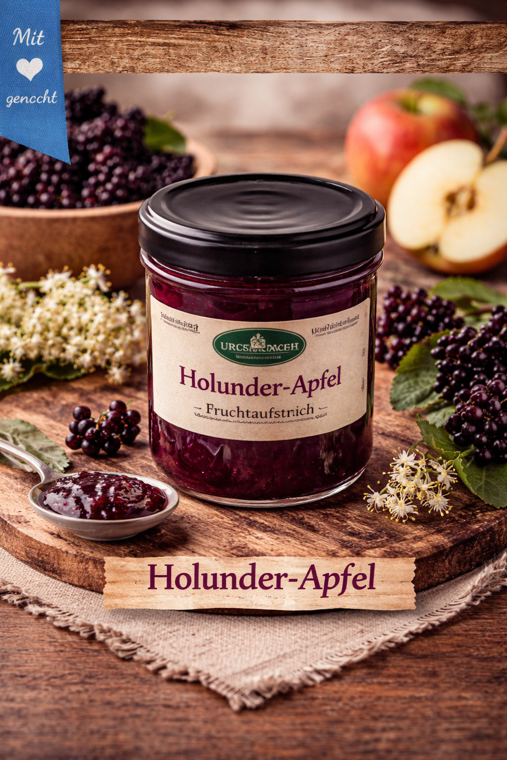 Holunder-Apfel Fruchtaufstrich