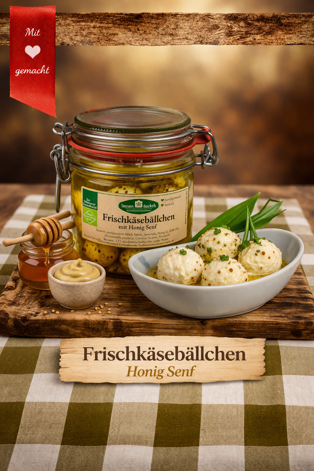 Frischkäsebällchen *Honig-Senf*