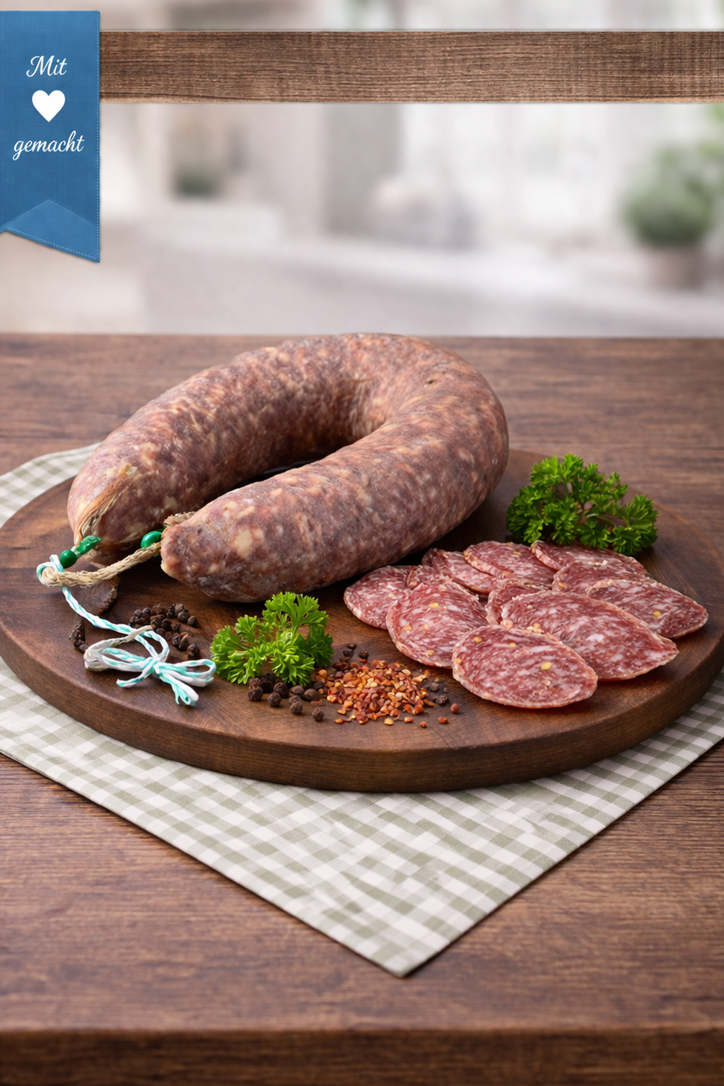 Ahle Wurscht im Ring - luftgetrocknet