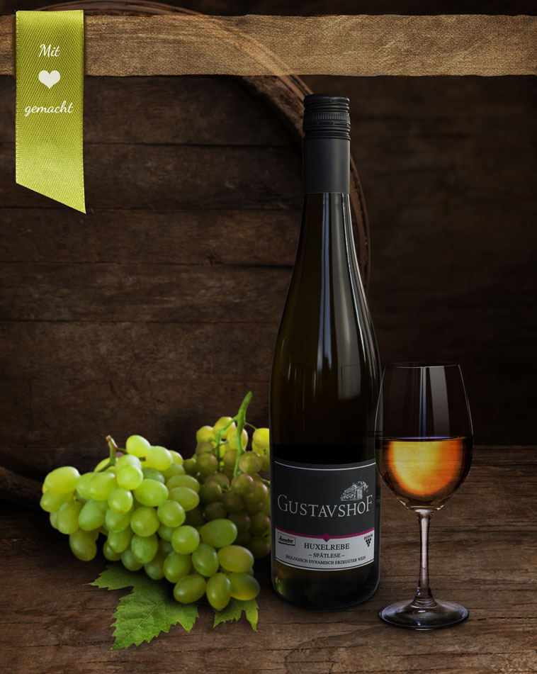 Bio-Weißwein - Huxelrebe Spätlese Bio-Weißwein - Huxelrebe Spätlese