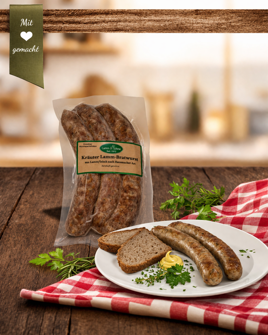 Lamm-Kräuter-Bratwurst * 3er Pack