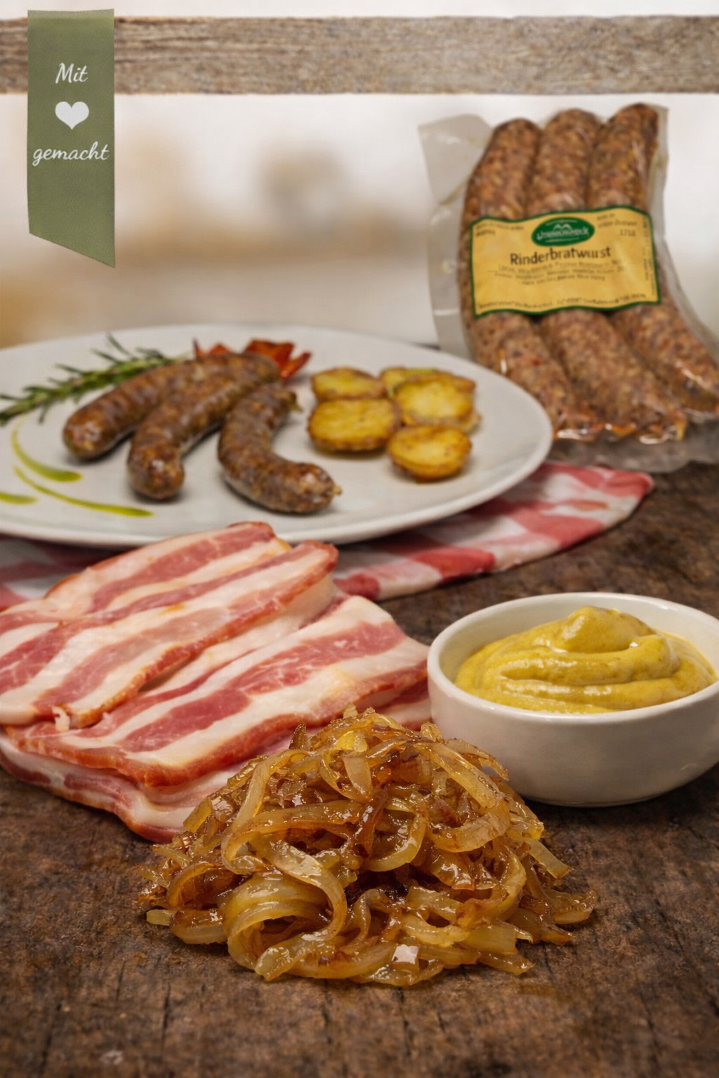 Rinderbratwurst Rouladen-Art