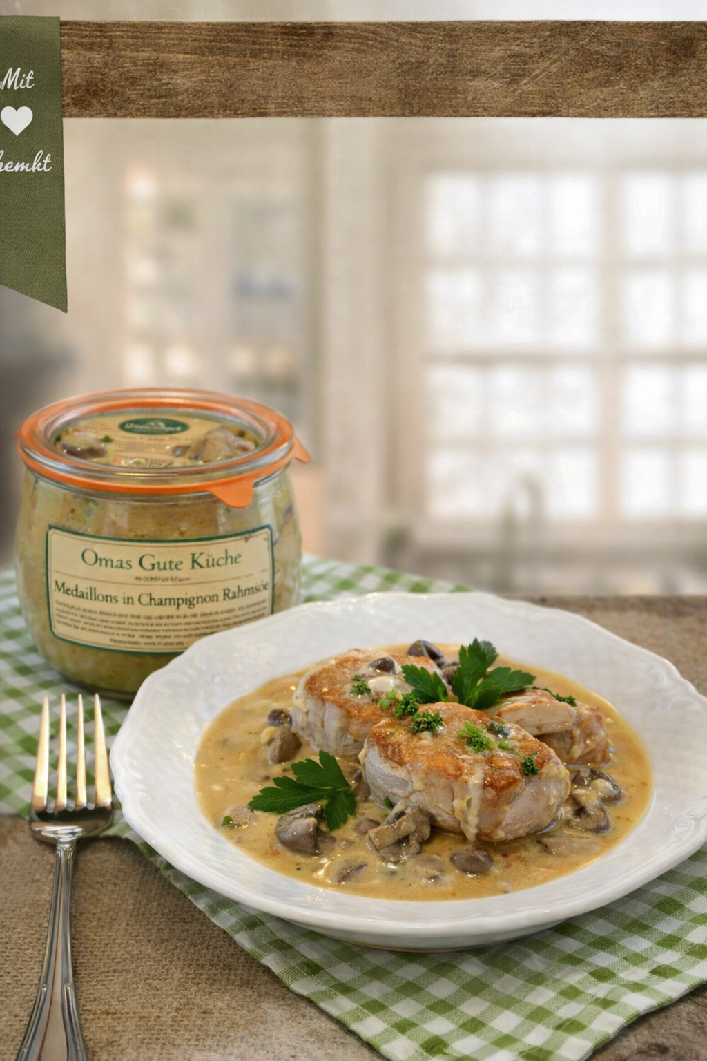 Medaillons vom Schwein in Champignonrahmsoße