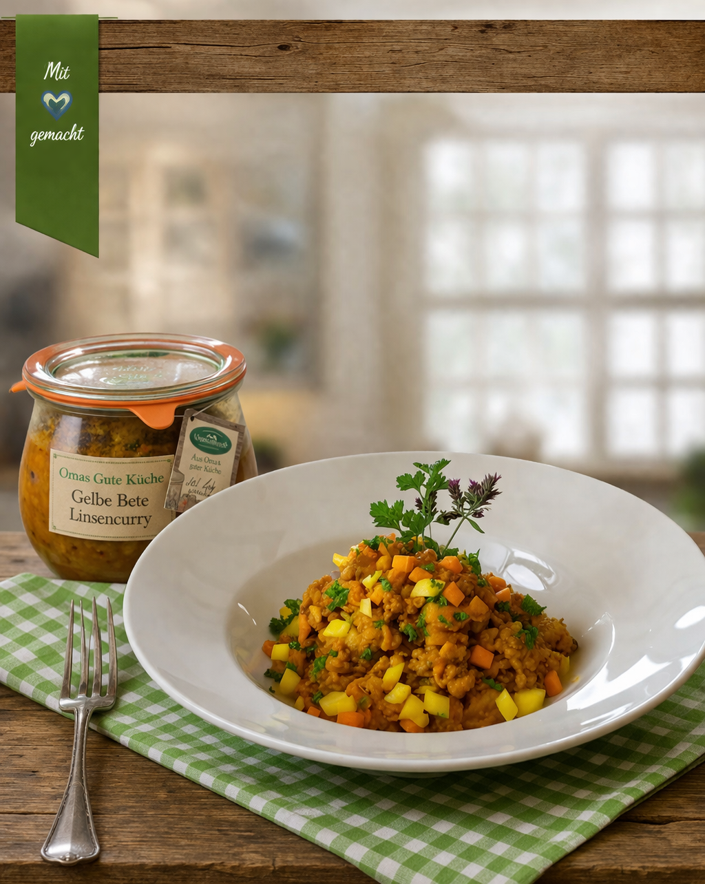 Gelbe Bete-Linsen-Curry - vegetarisch