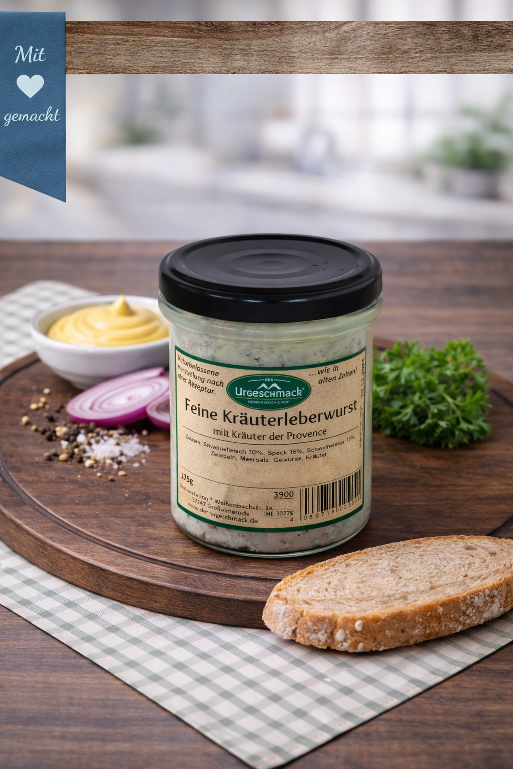 Feine Kräuterleberwurst im Glas