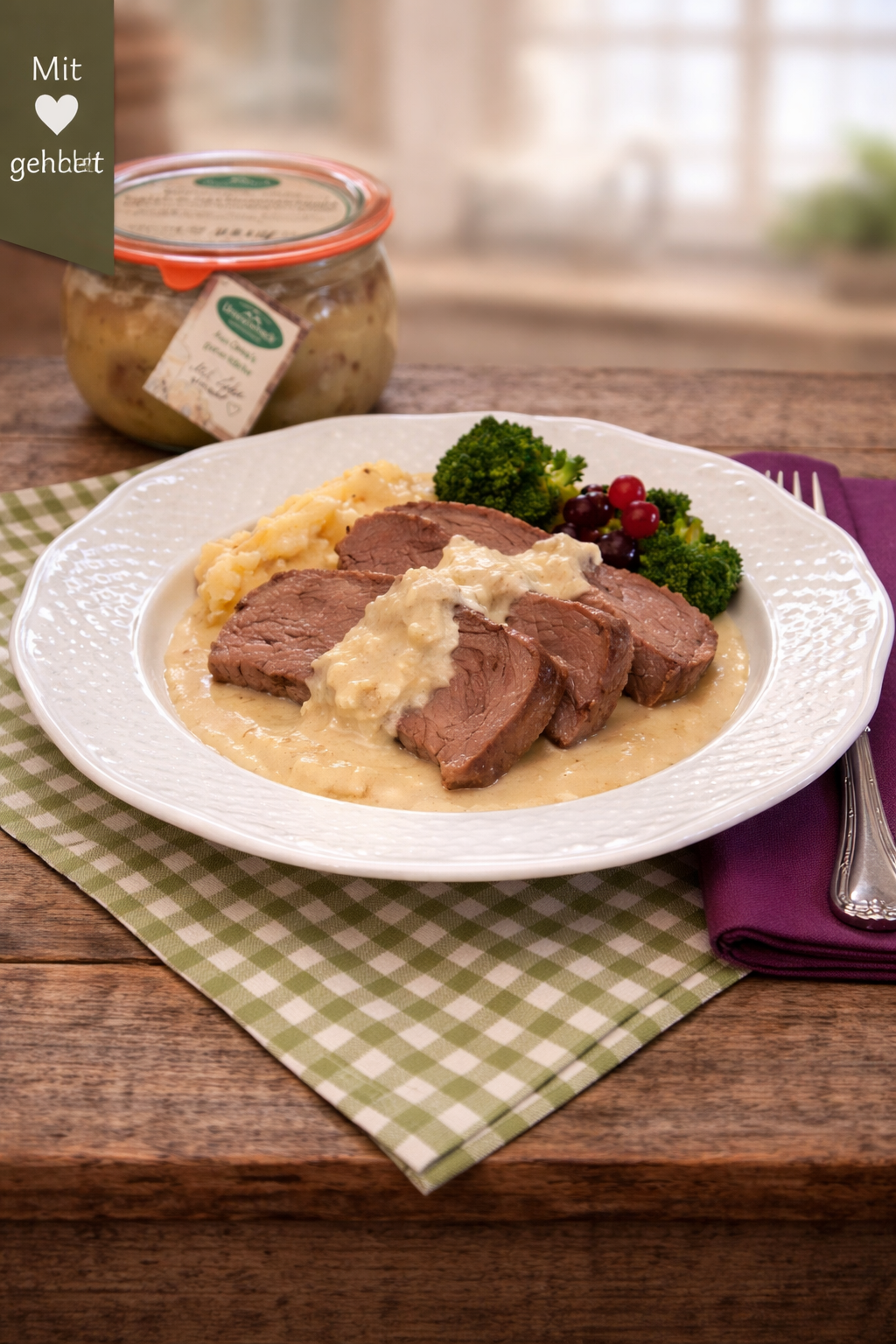 Rinderkochfleisch in Meerrettichrahmsoße