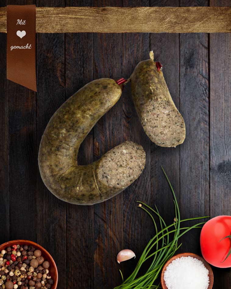 Kräuterleberwurst im Ring Kräuterleberwurst im Ring