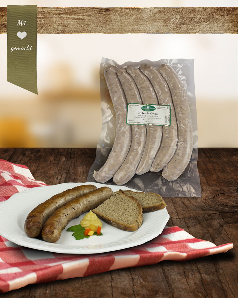 Grill - Bratwurst * grob * 5er Pck. Grill - Bratwurst * grob * 5er Pck.