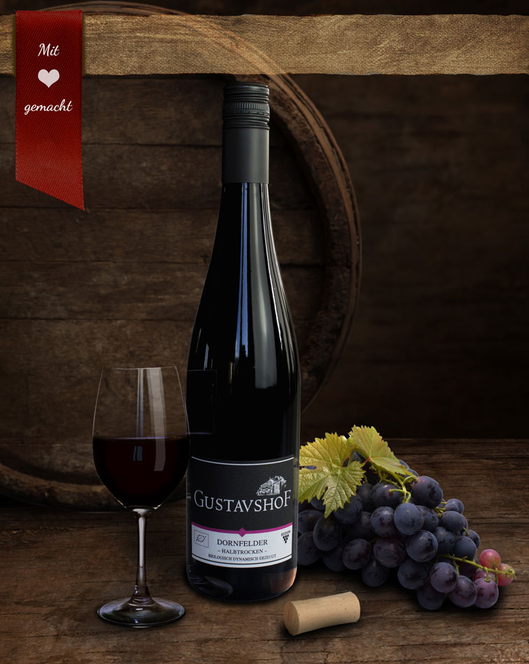 Bio-Rotwein - Cuvée Gustav B "halbtrocken" Bio-Rotwein - Cuvée Gustav B "halbtrocken"