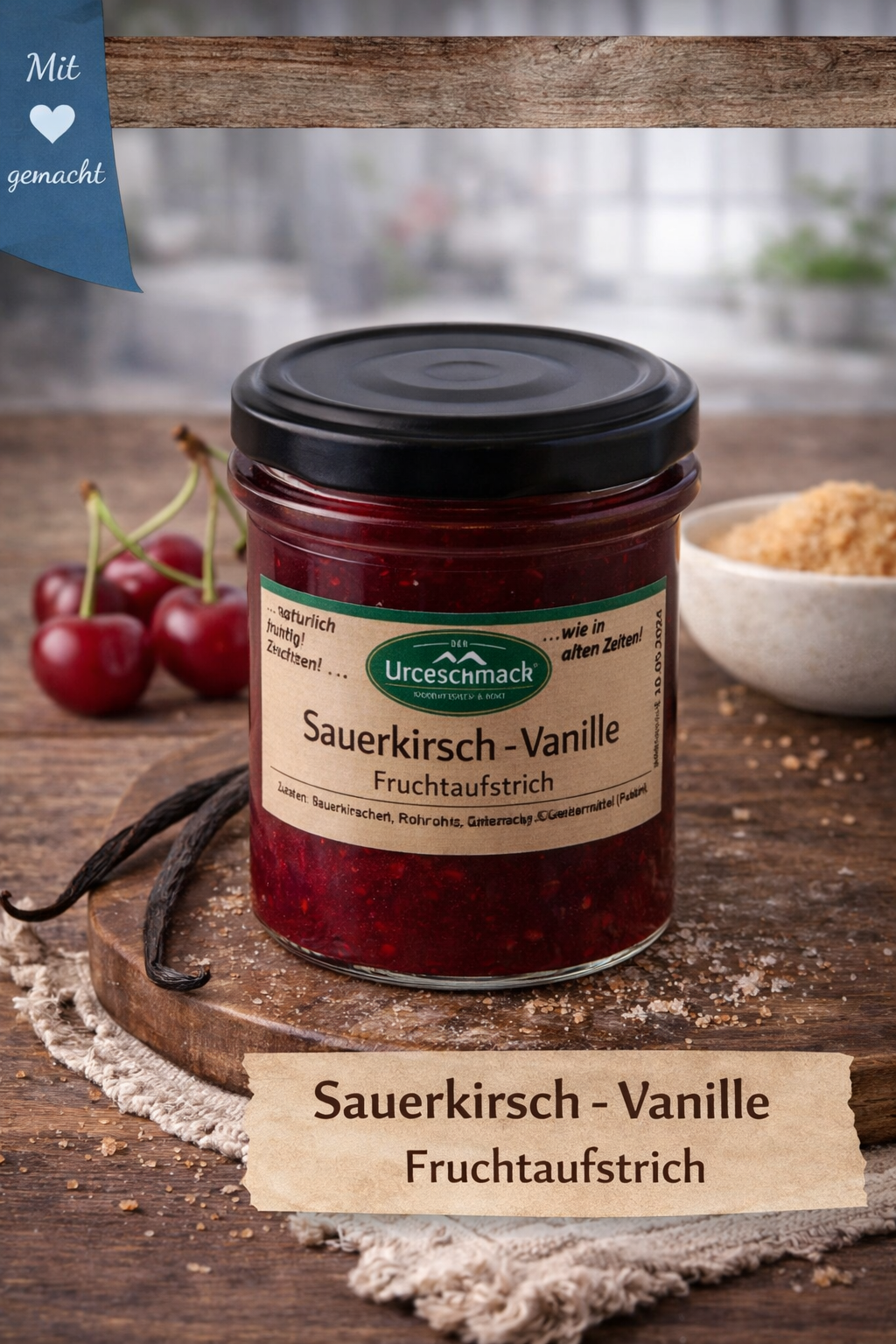 Sauerkirsch-Vanille Fruchtaufstrich