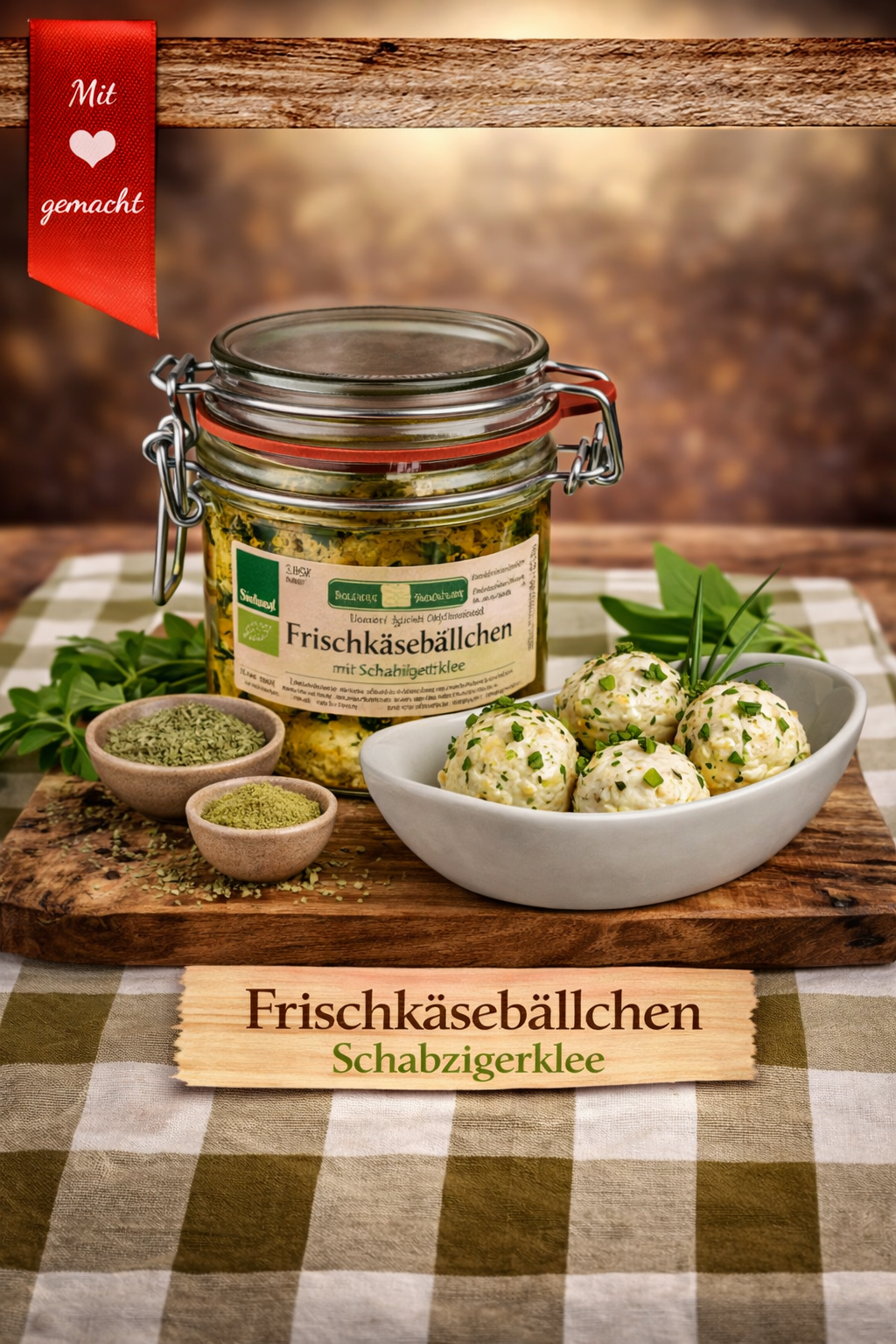 Frischkäsebällchen *Schabzigerklee*
